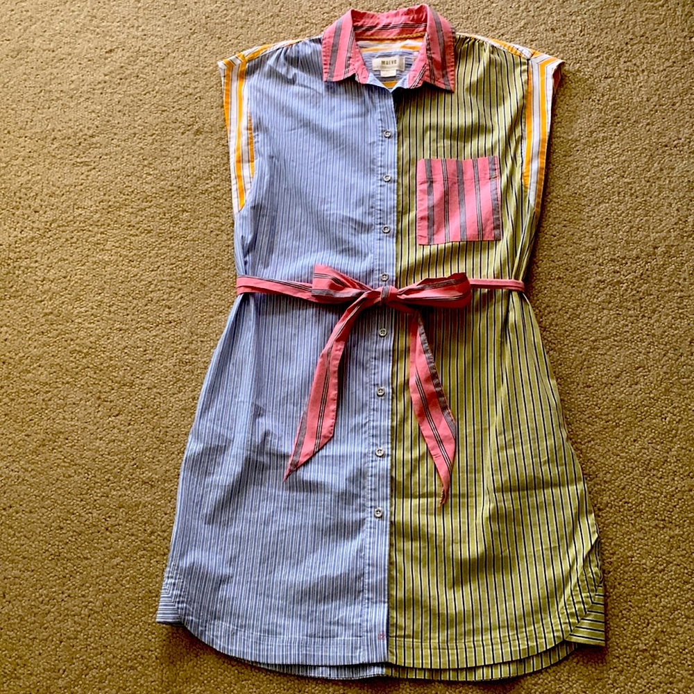 Anthropologie Maeve Shirt Dress— Looks Great Over Jeans too- 2 Side Pockets